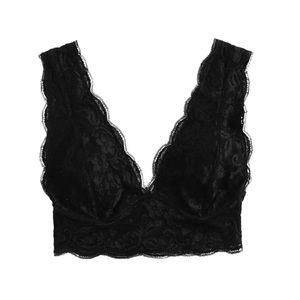 Soft black lace adjustable bralette